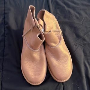 Gold UGG ankle boots